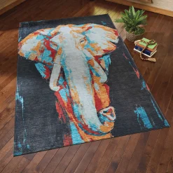 Abstract Elephant Rug