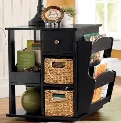 Admiral Rotating End Table with Storage
