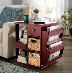 Admiral Rotating End Table with Storage