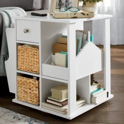 Admiral Rotating End Table with Storage