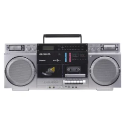 AIWA Retro Bluetooth Boom Box with CD & Cassette Player