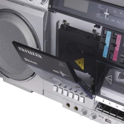 AIWA Retro Bluetooth Boom Box with CD & Cassette Player