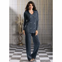 Aleyna 2-Piece Women's Sweater Set with Blazer-Style Jacket