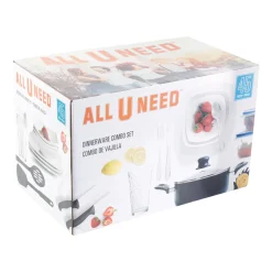 All U Need 45-Piece Combo Cookware & Dinnerware Set
