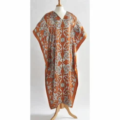 Alluring Long Caftan with V-Neck