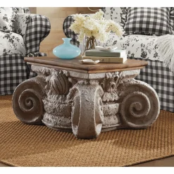 Amanda Carved Coffee Table