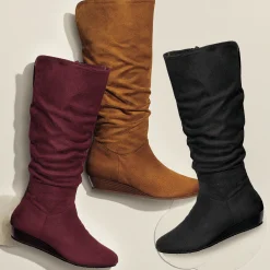 Amanda D'Laurie Tall Scrunch Boot: Rich Suede Look with 1