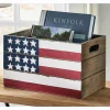 American Flag Milk Crate