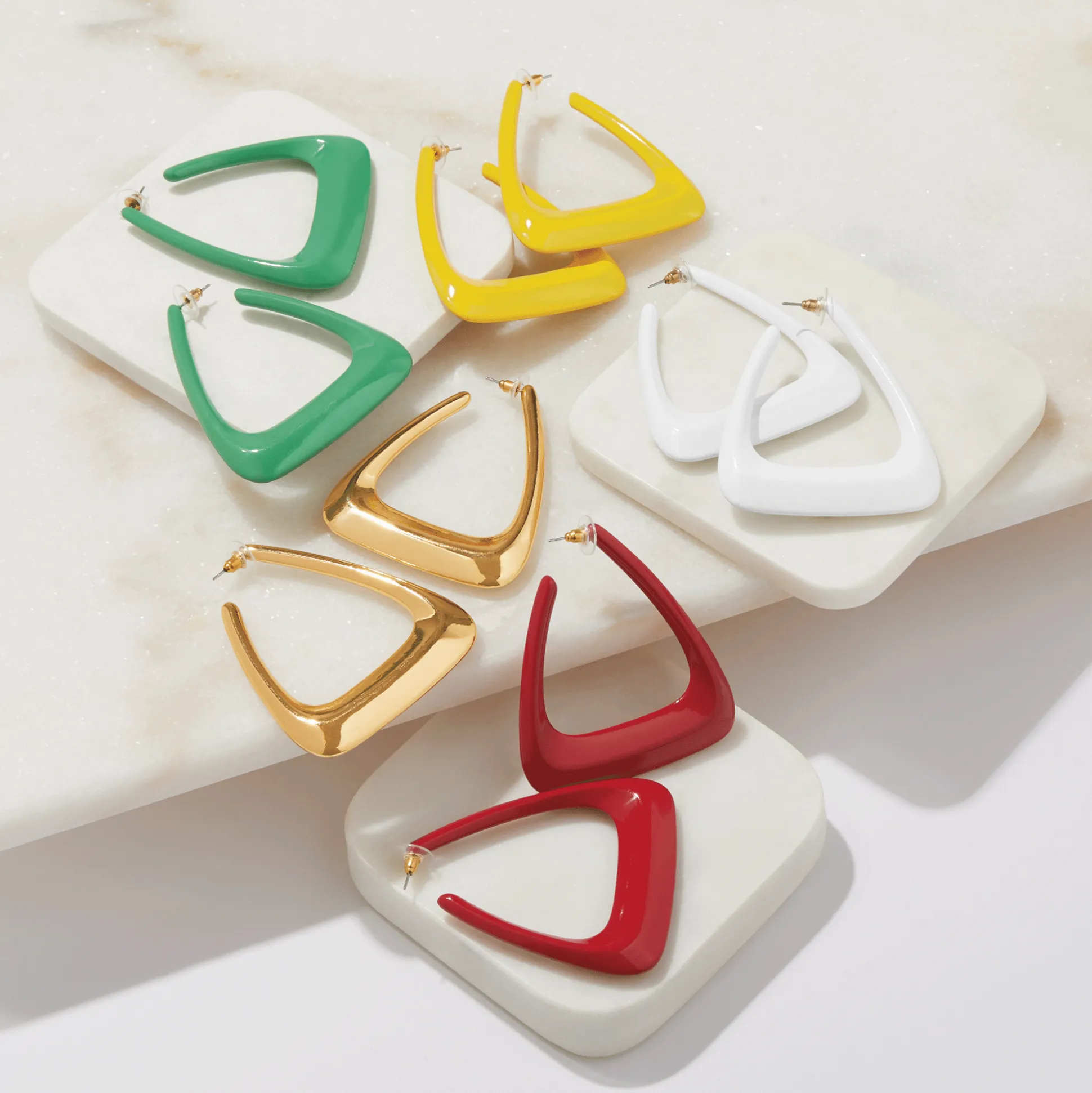 Angle Color Hoops