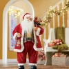 Animated Santa with Gift Bag and Lantern