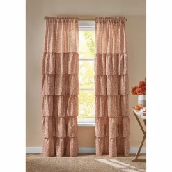 Annie Layered Ruffle Single Window Panel