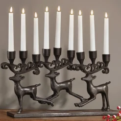Antique-Style Reindeer Candleholder