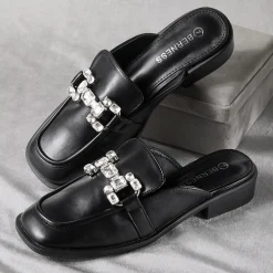 Aquene Rhinestone Mule for Women with Memory Foam
