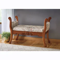 Armed Floral Bench