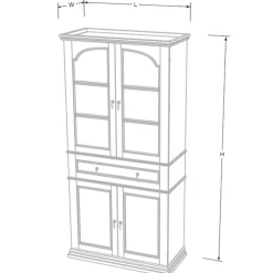 Arwen Cabinet with Built-In Lit Hutch