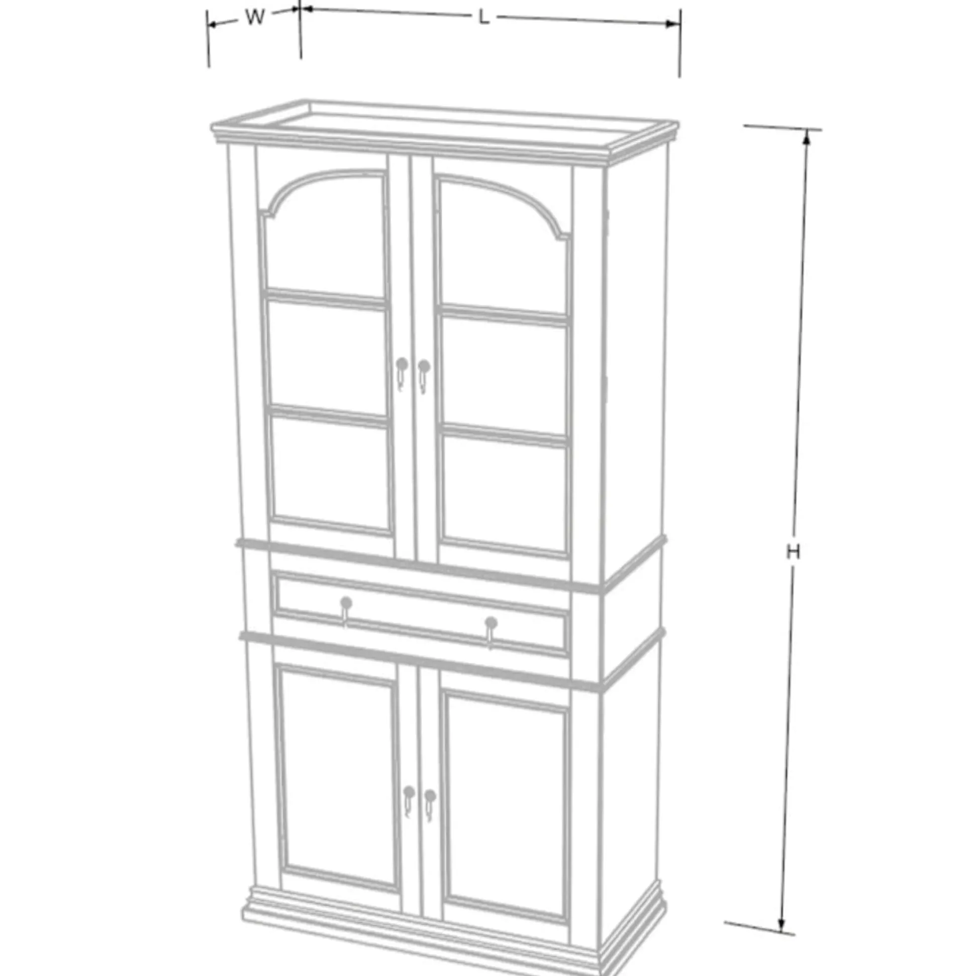 Arwen Cabinet with Built-In Lit Hutch