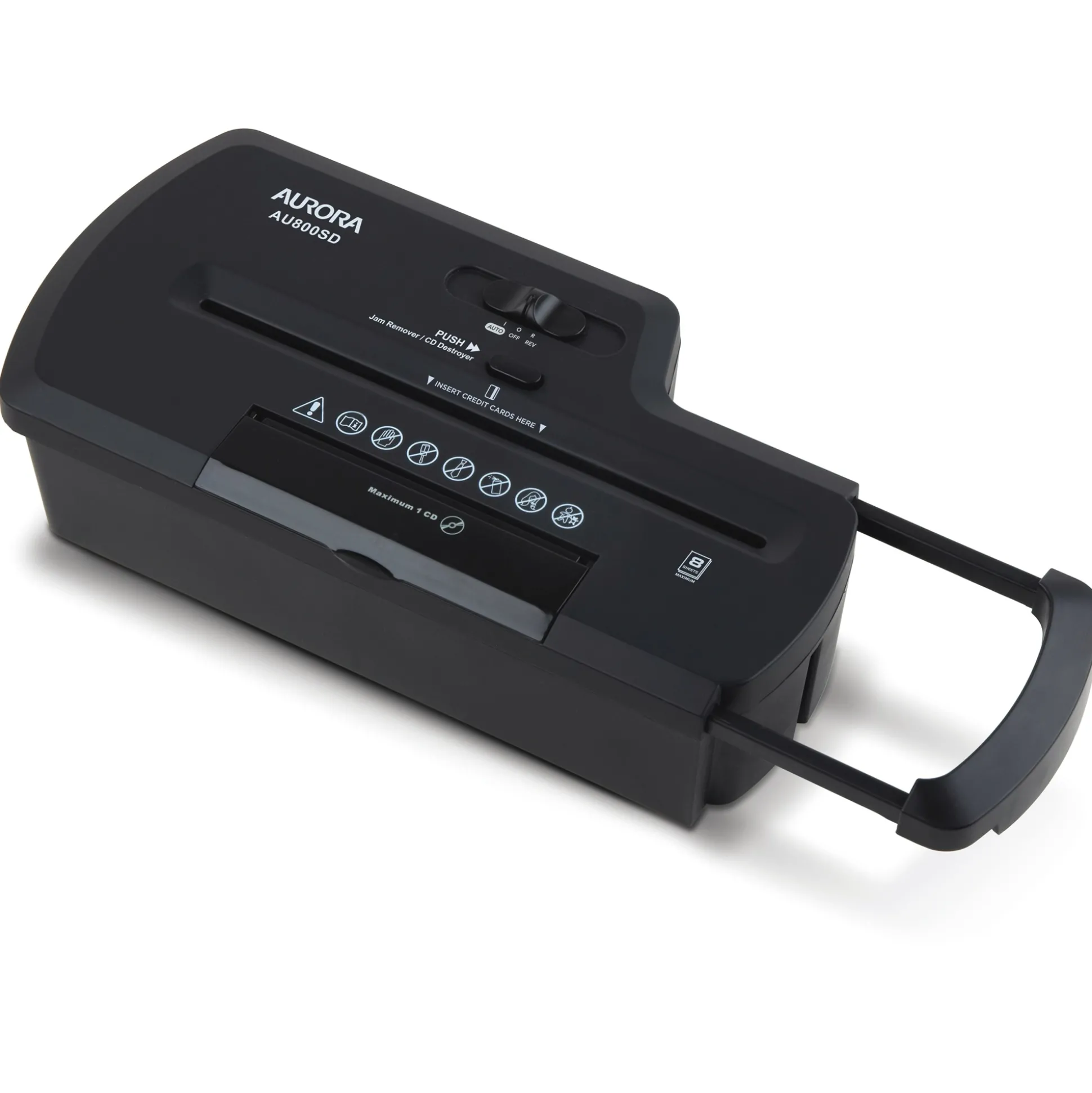 Aurora Mini 8-Sheet Paper Shredder without Basket