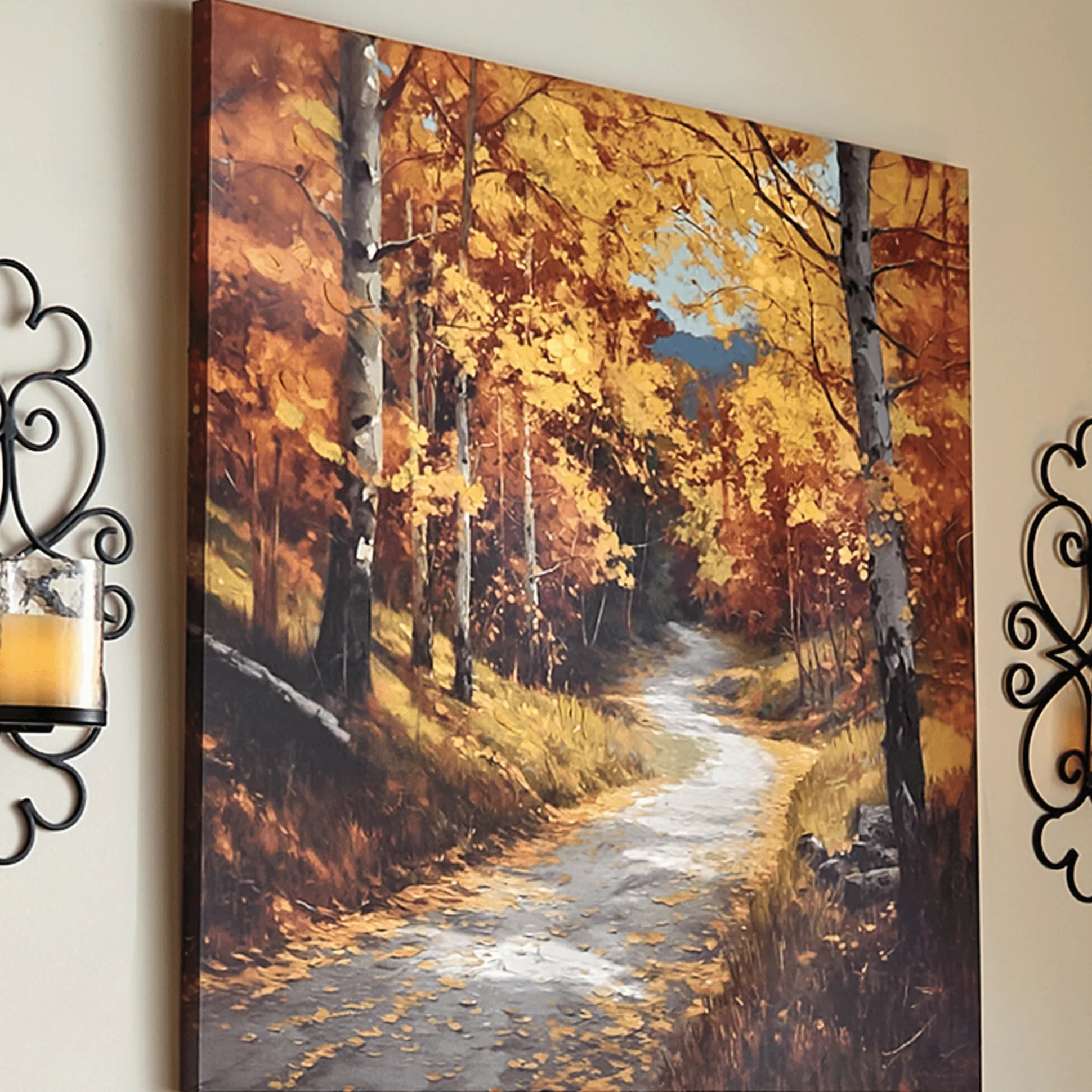 Autumn Forest Statement Fall Leaves Wall Art