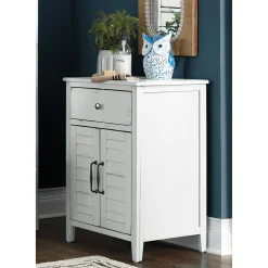 Avalon Distressed Shutter Towel Cabinet
