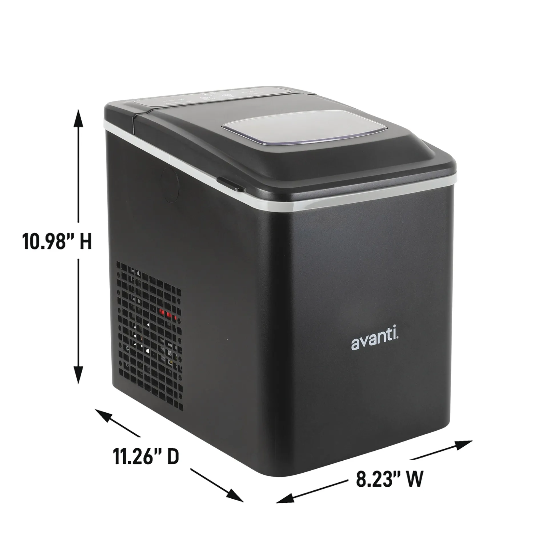 Avanti Compact Countertop 26-lb. Capacity Ice Maker with Self-Cleaning Mode