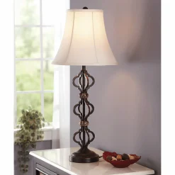 Avery Faux-Marble Table Lamp