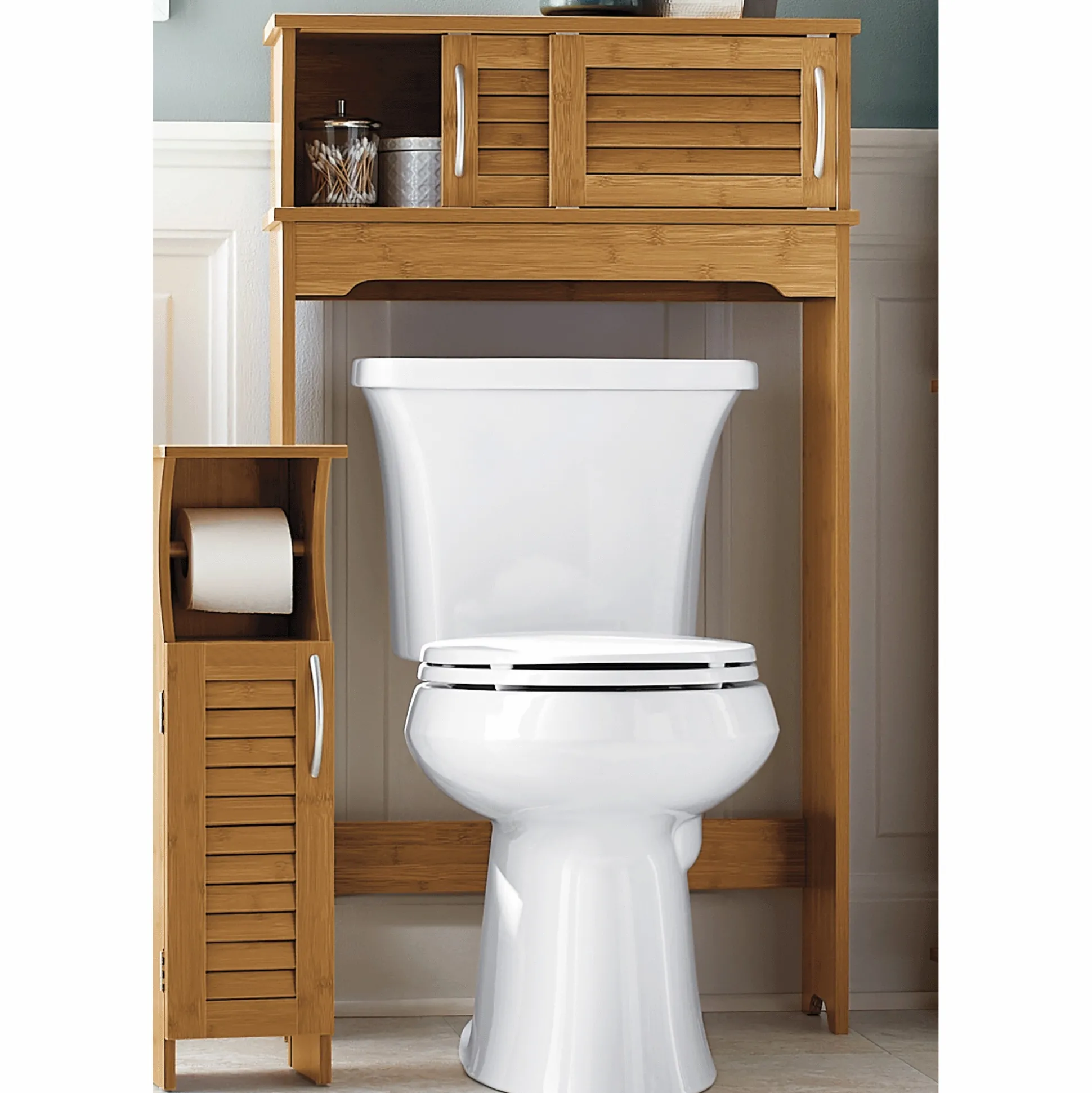 Bamboo-Finish Short Space Saver