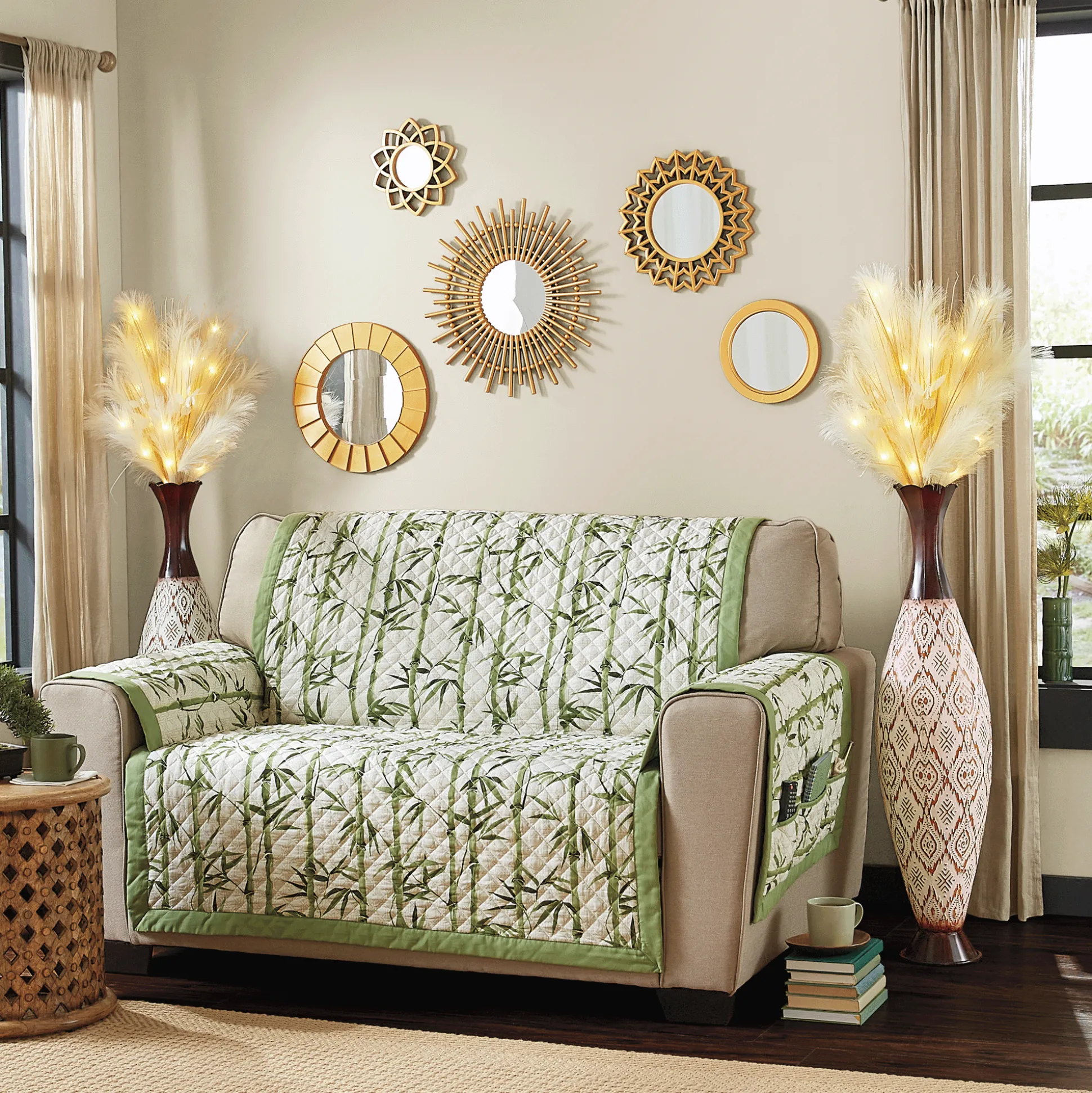 Bamboo Print Furniture Protector