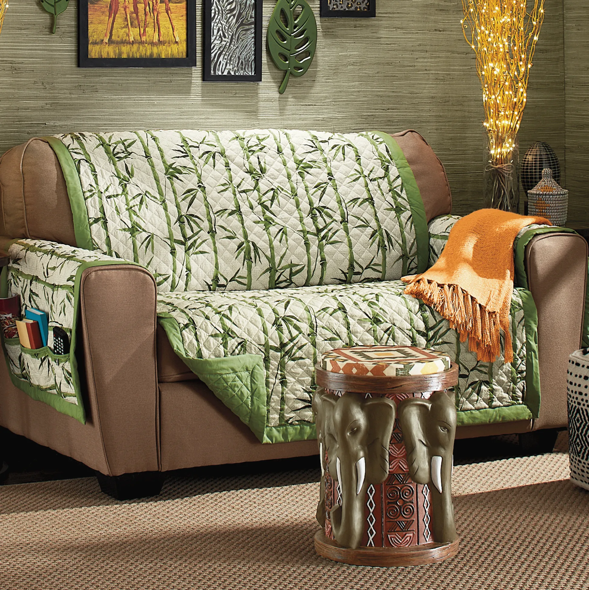 Bamboo Print Furniture Protector