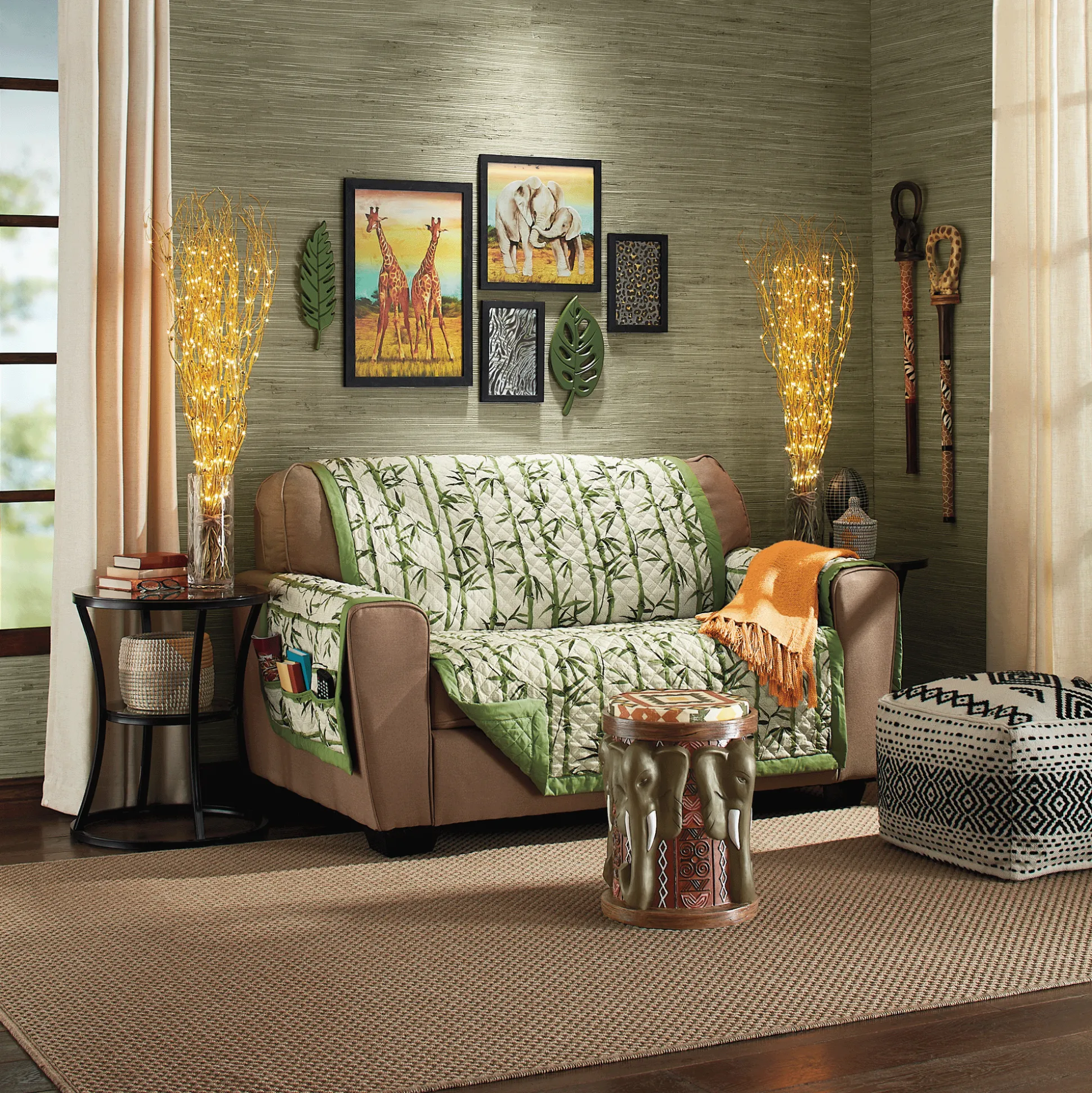 Bamboo Print Furniture Protector