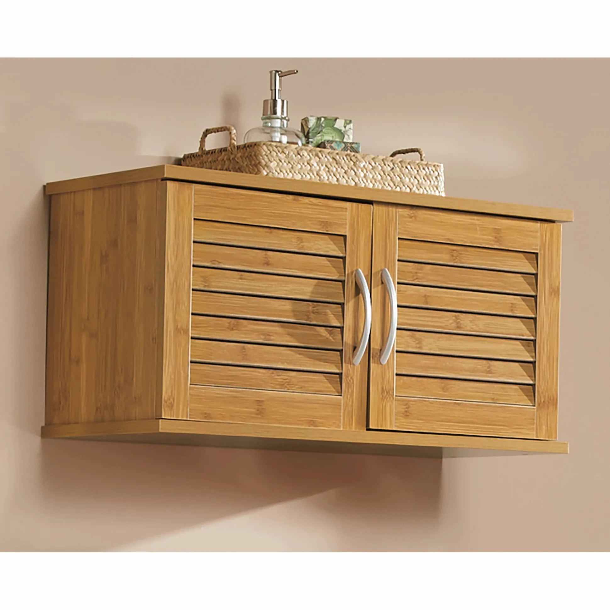 Bamboo-Style Wall Cabinet