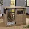 Barn Door Style Decorative Pet Crate End Table