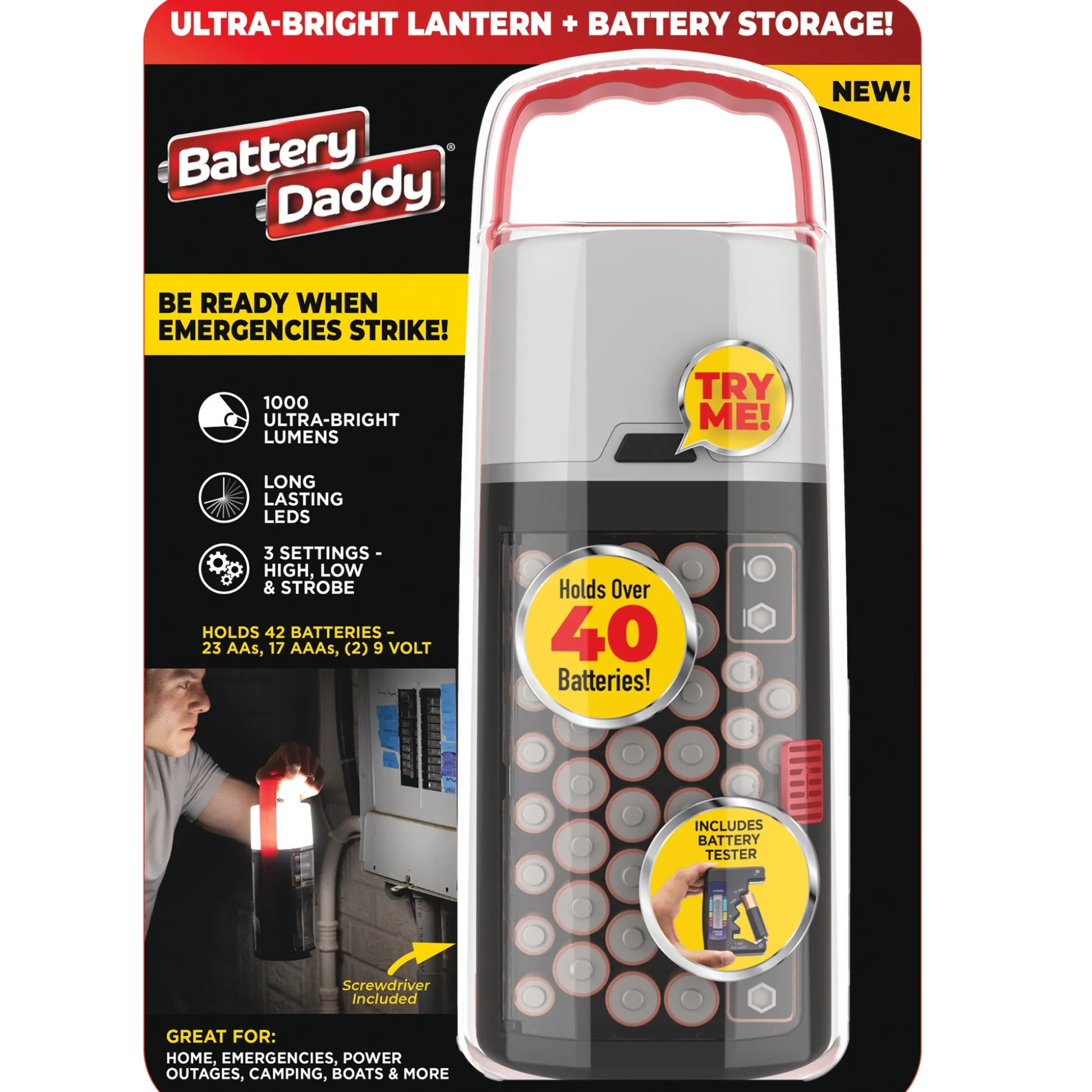 Battery Daddy Lantern with Battery Case