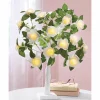 Battery-Operated Faux Rose Tree Table Lamp