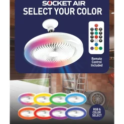 Bell+Howell 2100-Lumen Socket Air Fan Light