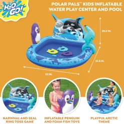 Bestway H2OGO! Polar Pals Kids Inflatable Water Play Center