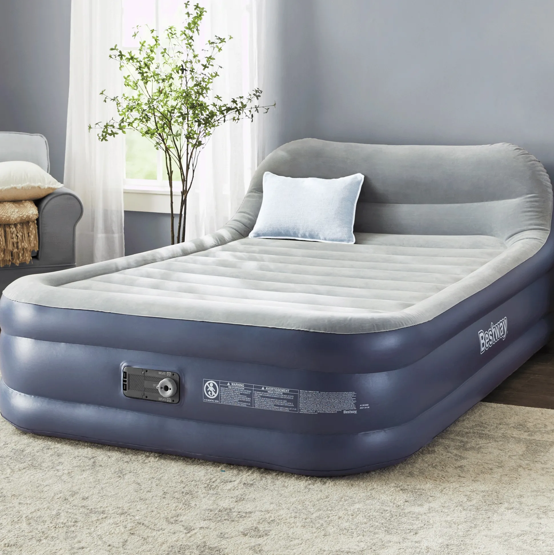 Bestway Tritech Queen-Sized Headboard Air Mattress