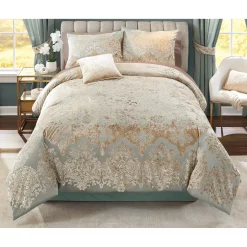 Beverly Velvet Jacquard Comforter Set