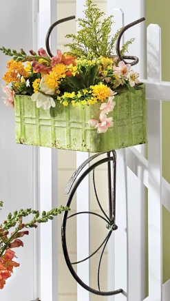 Bike Basket Wall Planter