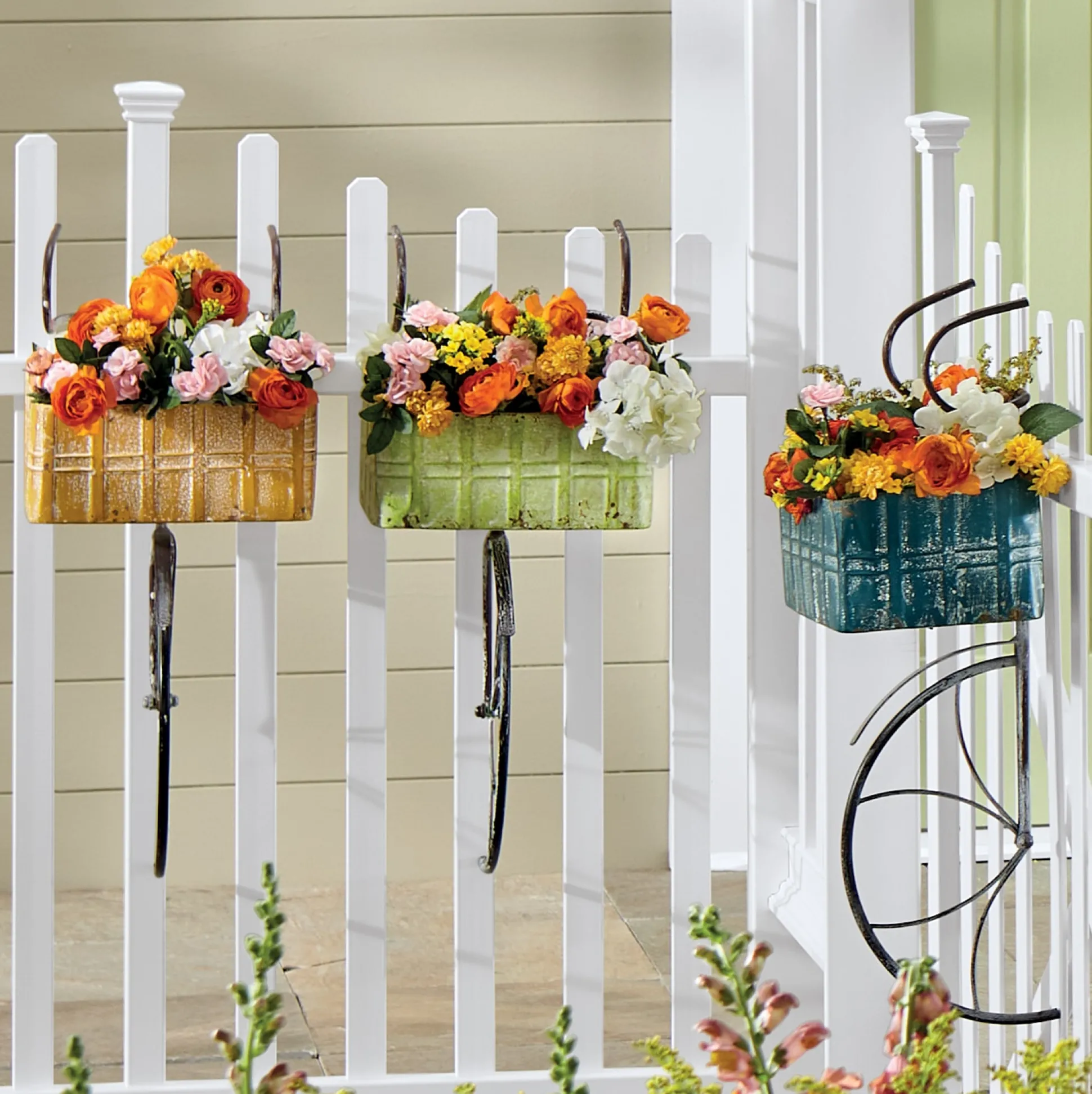 Bike Basket Wall Planter