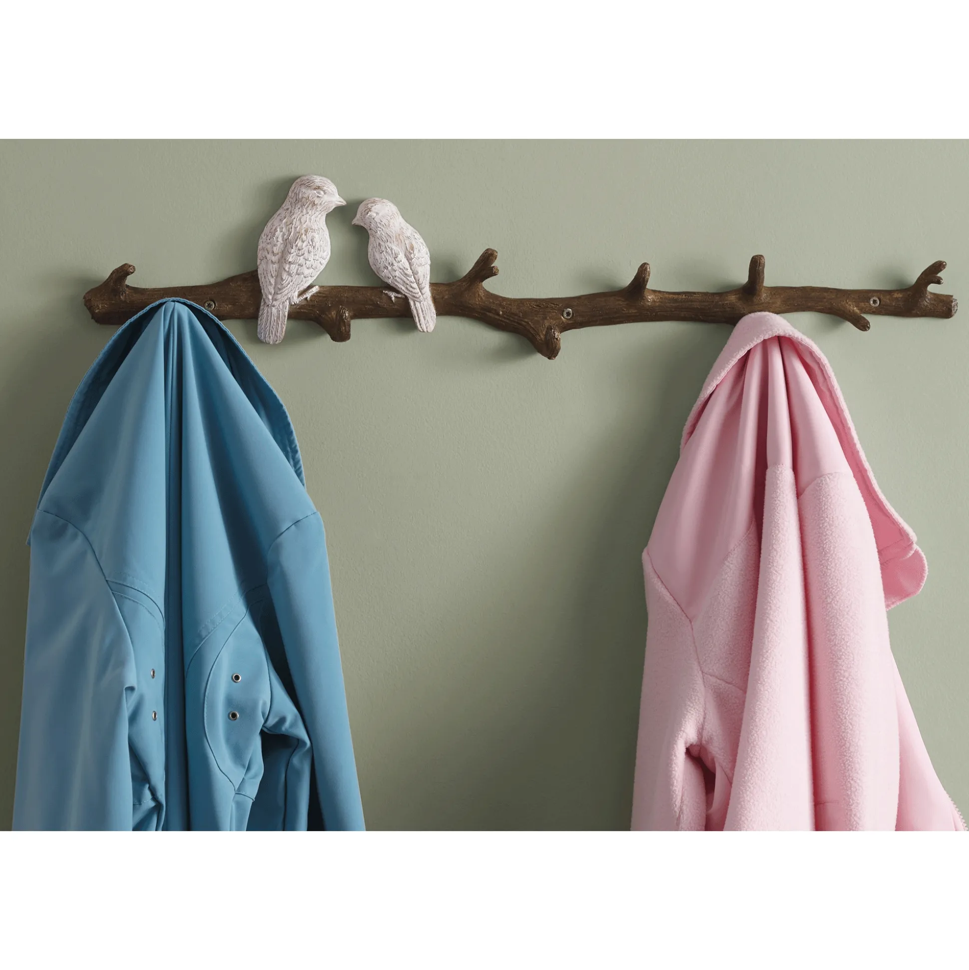 Birds on Branch Wall Hooks