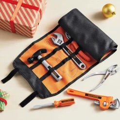 BLACK+DECKER Roll-Up Tool Bag with Toy Tools