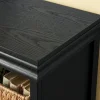Black Media Fireplace with Remote