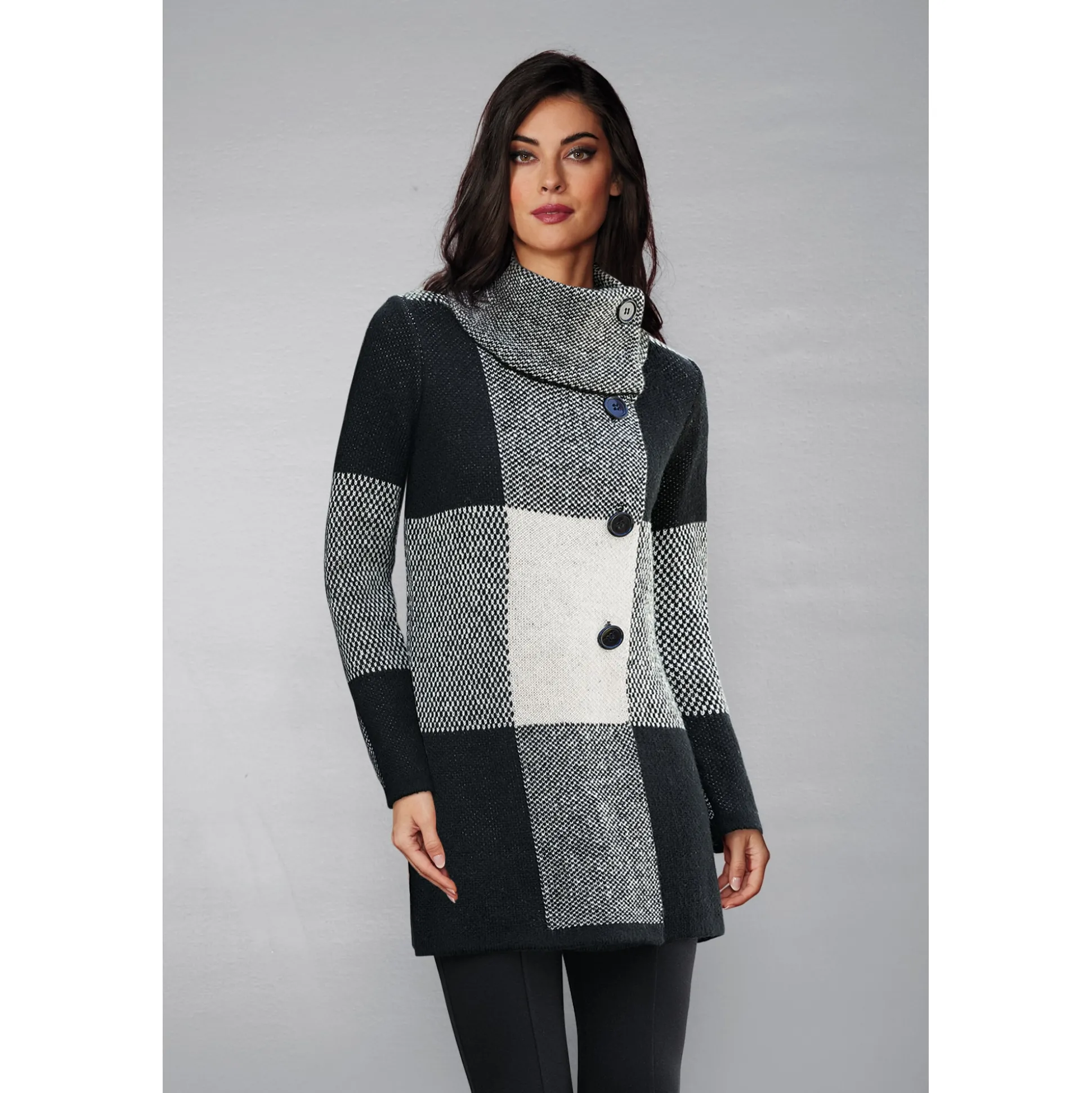 Block Sweater Coat