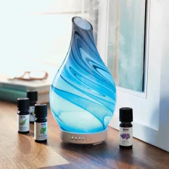 Blown Glass Aromatherapy Diffuser with Lights