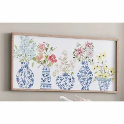 Blue Potted Florals Wall Art