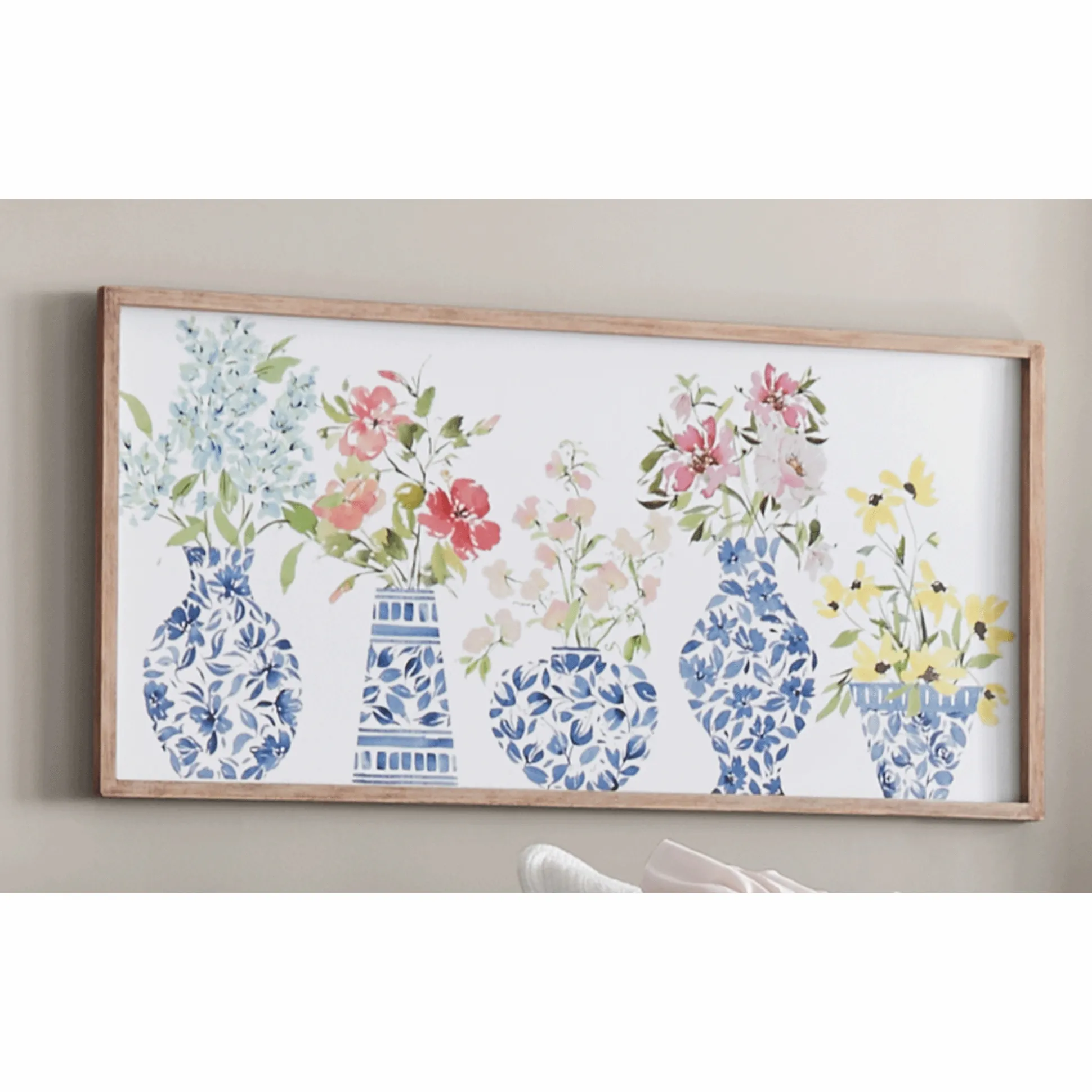 Blue Potted Florals Wall Art