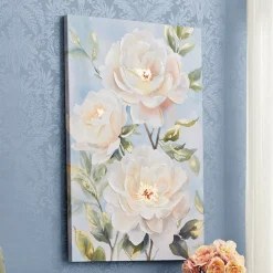 Blush Florals Embellished Wall Art