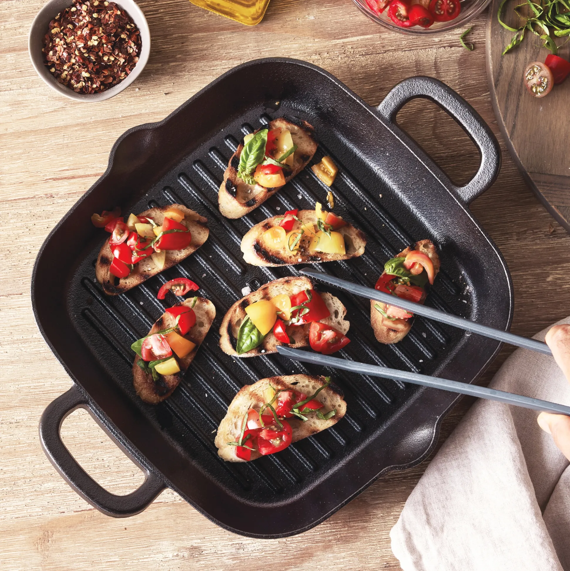 Bobby Flay by GreenPan 11" Cast Iron Square Grill Pan
