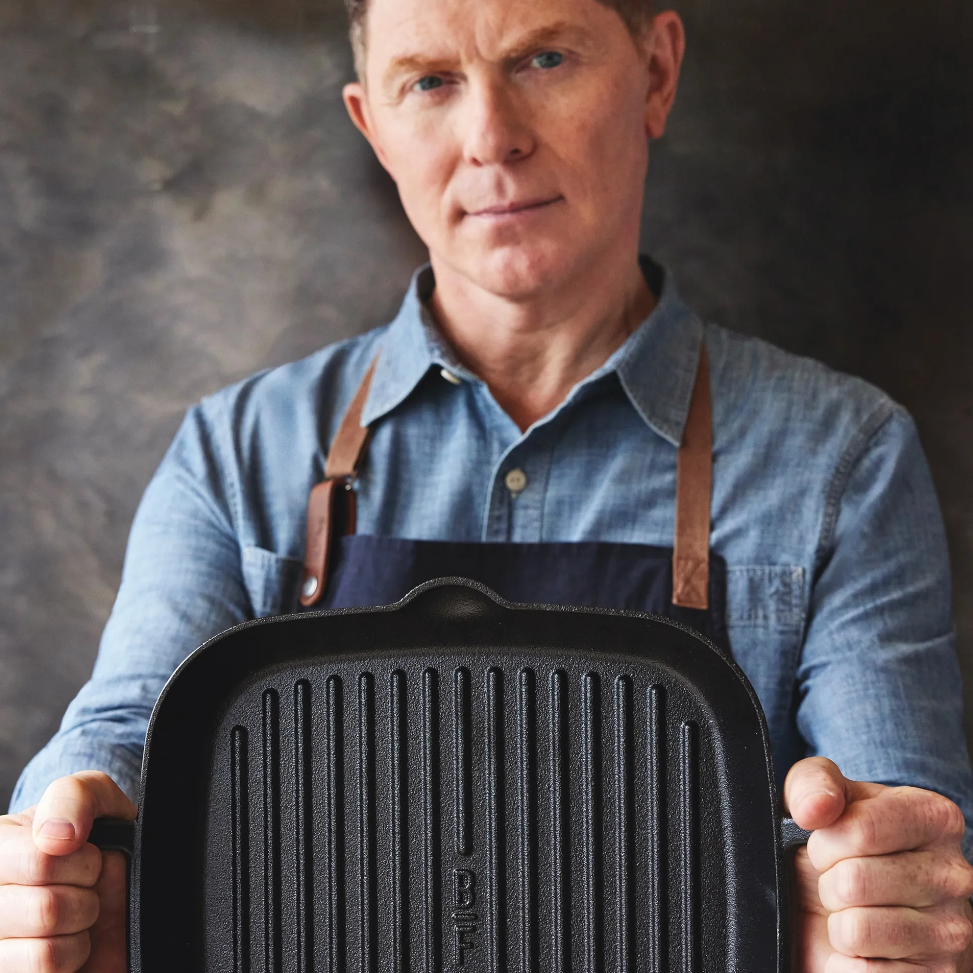 Bobby Flay by GreenPan 11" Cast Iron Square Grill Pan