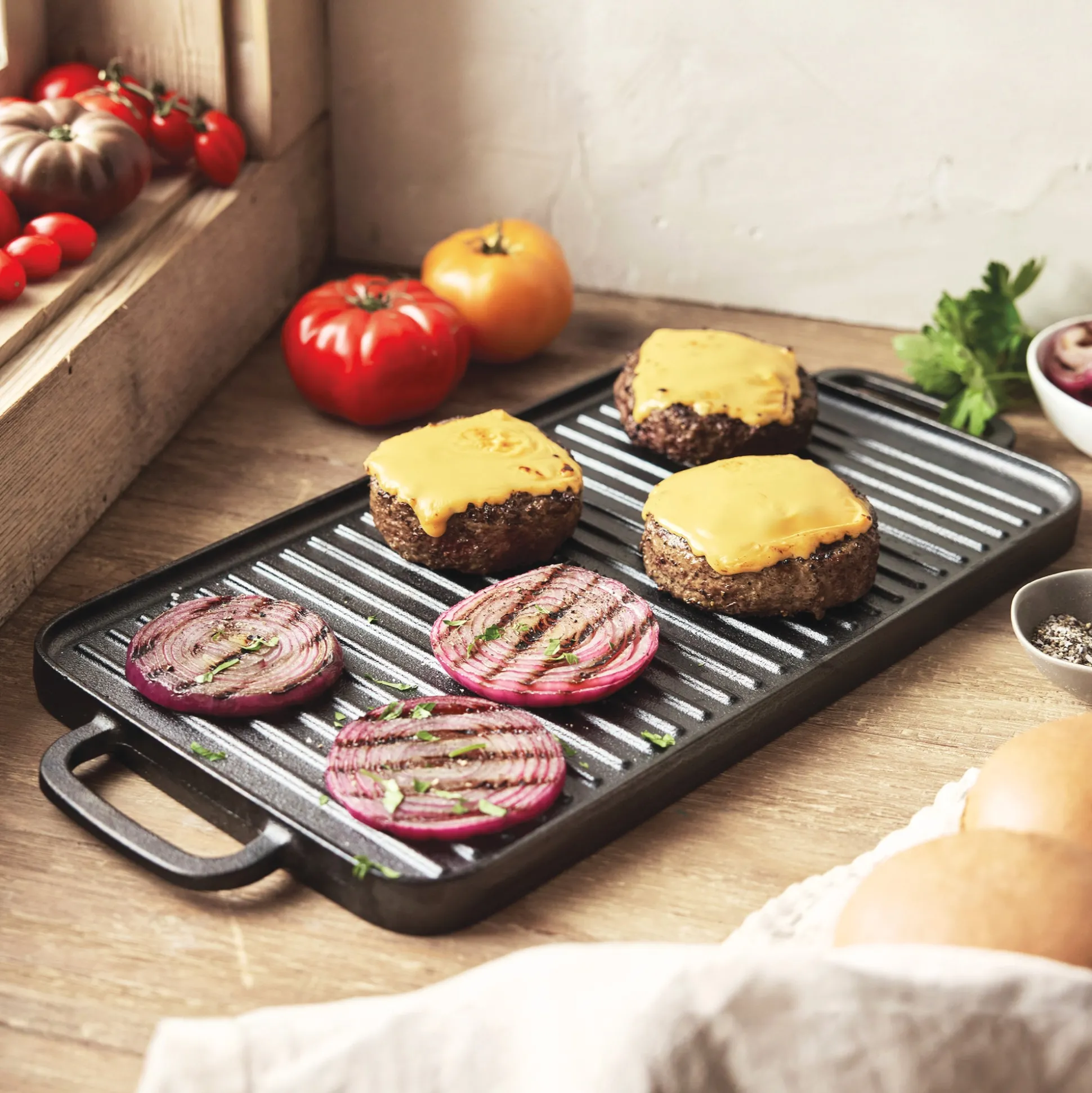 Bobby Flay by GreenPan Reversible Cast Iron Grill/Griddle Pan